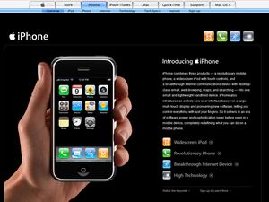 iPhone Page on apple.com